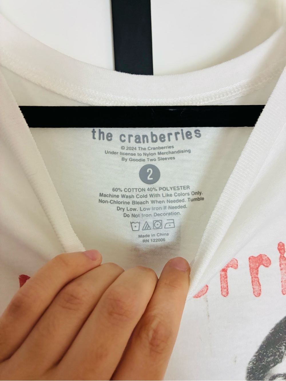 NWOT Torrid The Cranberries Vintage-Style White Band Graphic Tee โZombieโ 2X - Picture 7 of 7